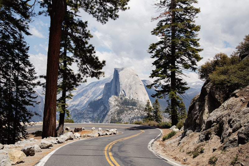 Glacier Point Road in Yosemite National Park