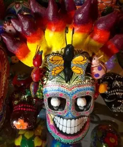 skull with big ant, day of the dead Oaxaca