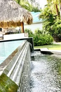 gorgeous water fall pool, belize snorkeling